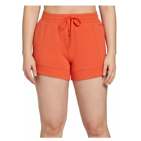 NWT DSG Women's Shorts Sports Fleece Mid Rise Orange Size Small - Picture 1 of 4